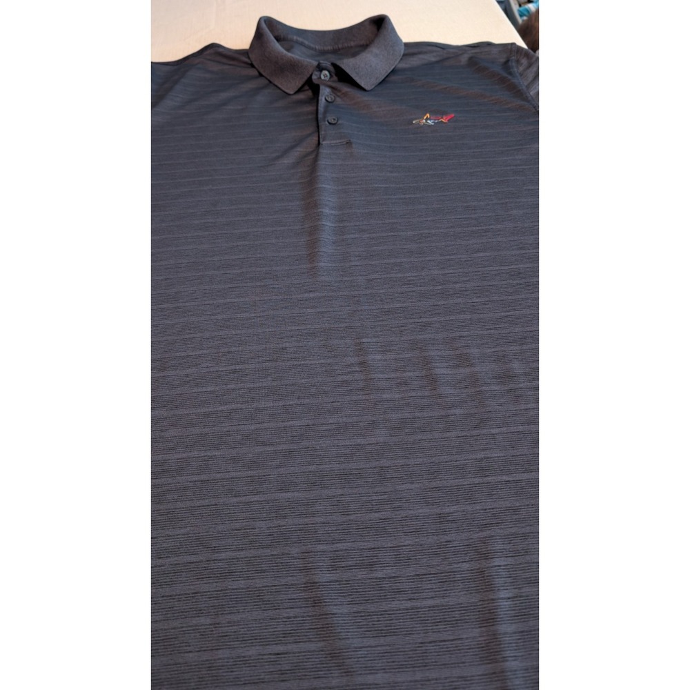 Greg Norman Play Dry Golf Shirt Black Gray Size 2xl Logo